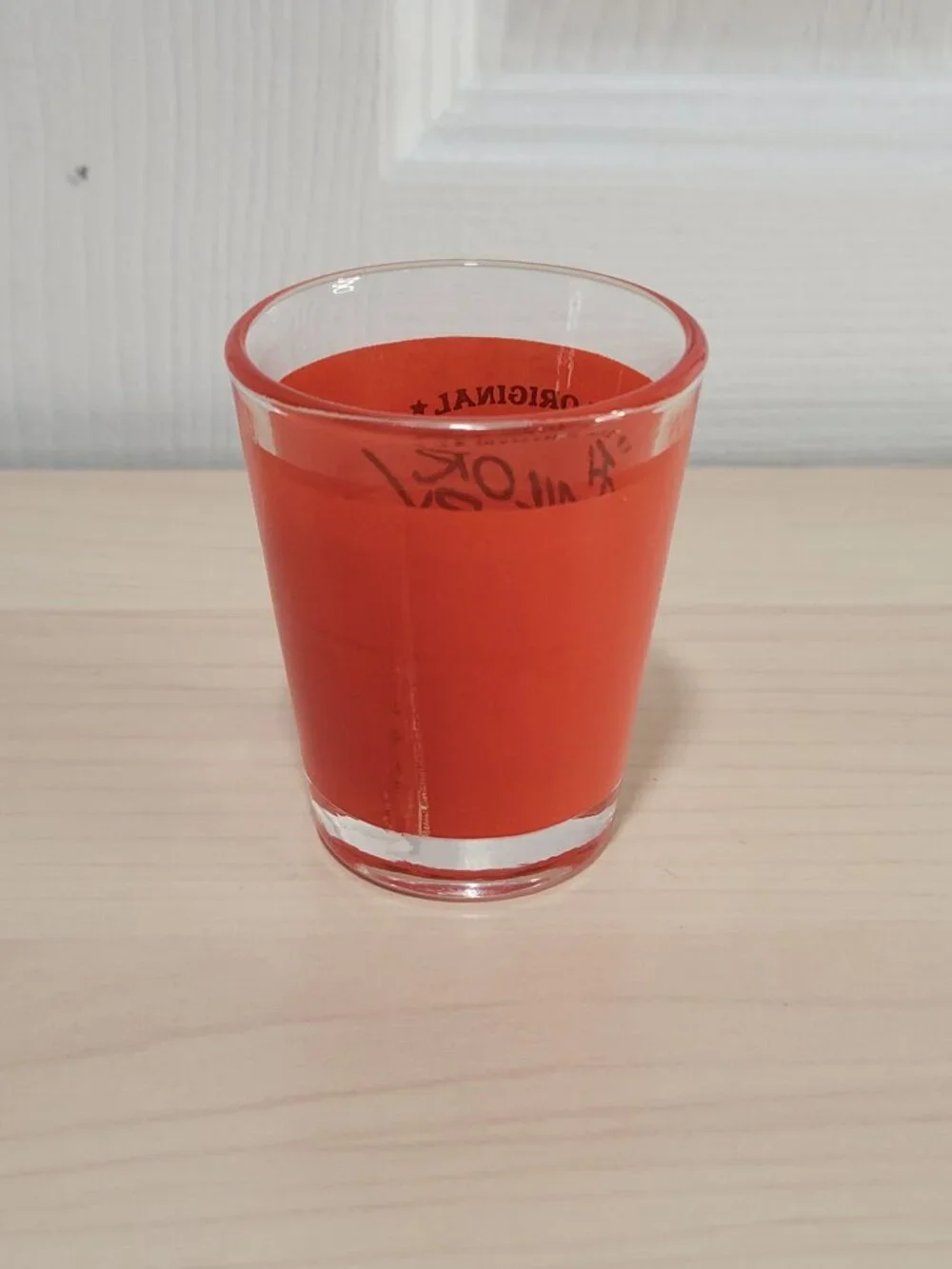 The Original SAILOR JERRY Collectible Spiced Rum Red Shot Glass EUC Barware
